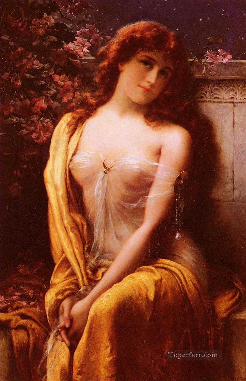 Starlight girl Emile Vernon Impressionistic nude Oil Paintings